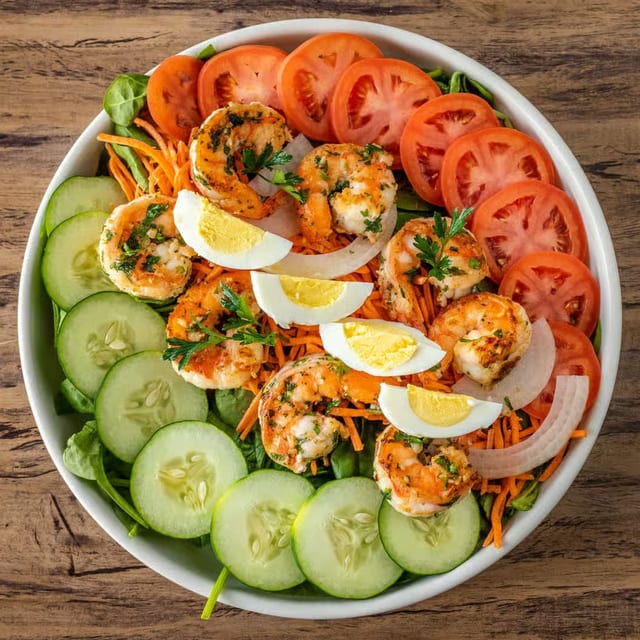 Shrimpy salad.