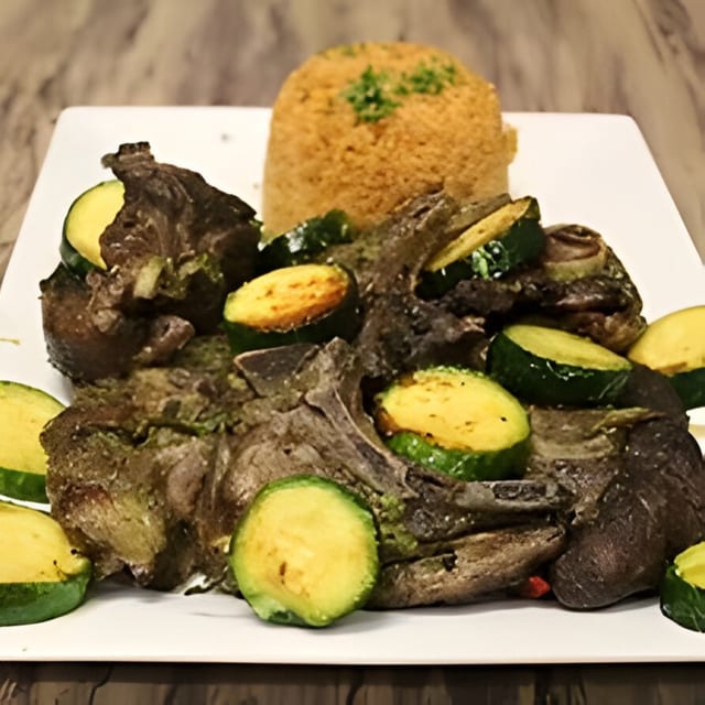 Grilled lamb.